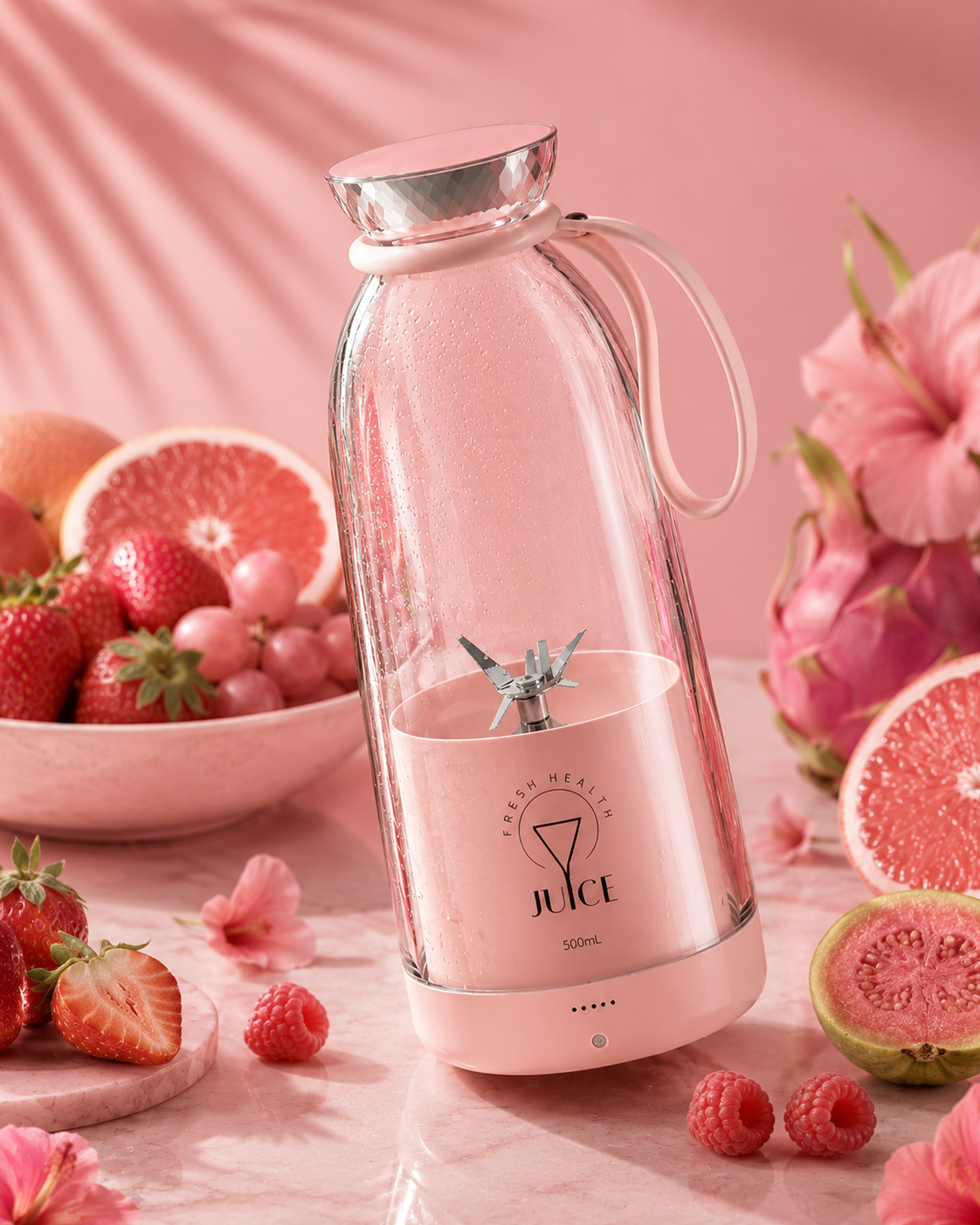 Electric Portable Juicer Cup with USB Charging – 500ml