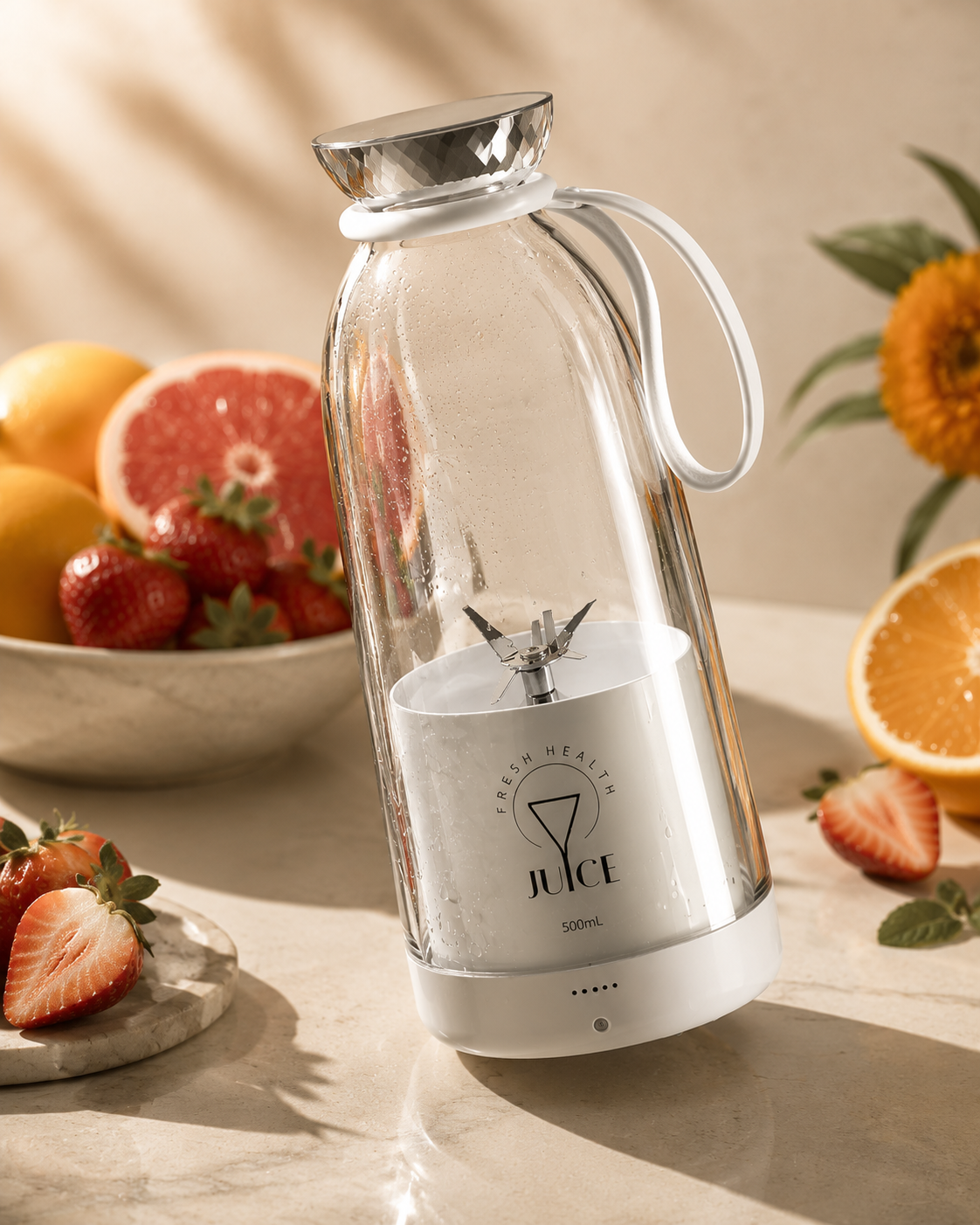 Electric Portable Juicer Cup with USB Charging – 500ml